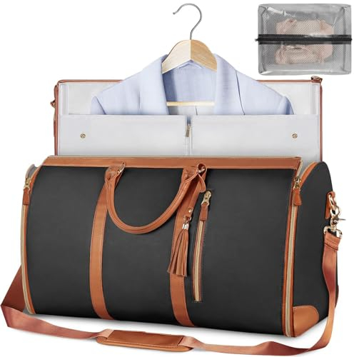JTBDWOSK Reisetasche,Carry on Garment Duffle Bag,Travel Bag,Travluxe Faltbare Reisetasche,Foldy luux Bag,Umwandelbarer Handgepäck,Reisetasche Kleidersack 2 In 1, Wasserdichter Kleidersack,B