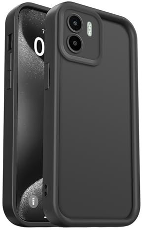 PanXCase Cover per Xiaomi Redmi A1 4G / Redmi A2 4G - Custodia Silicone Sottile Elegant Disegni Morbida Leggera, Protezione Fotocamera Antiurto Antigraffio Case (Nero)