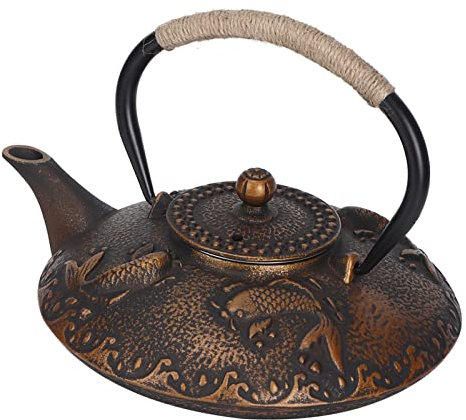 Wasserkanne, 0,9 L Eisen-Teekessel, Eleganter Retro-Wasserkocher, die Wasser-Teesammlung Im Haushalt mit Deckel ﻿