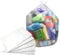 CHEF ROYALE Clear Plastic Bin Bags 90L - Transparent Recycling Heavy Duty Rubbish Bags for Kitchen, Bathroom, Office - Polythene Bin Liners bags for Regular Use (10)