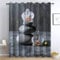 Srigzcaly Kinder Vorhänge Blickdicht Gardinen Thermovorhang 280x245cm(BxH) Orchideen-Kunststein Ösenschal Vorhänge, Mehrfarbig Verdunklungsvorhang für Büros Wohnzimmer Schlafzimmer Kinderzimmer, 2pcs