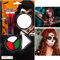 Palette Maquillage Halloween avec Faux Sang SFX Makeup, Fake Blood Réaliste, Lavable, Sûr, Kit De Peinture Corporelle Visage Blanc Vert Rouge, Face Body Paint à Base d'Huile, Halloween, Film, Théâpre