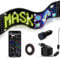 Hersance Panneau d'affichage LED flexible avec Bluetooth, contrôle par application programmable, pour voiture, boutique, bar, graffiti, texte, écran d'animation, 37,2 x 9,2 cm
