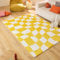 Nazar Tapis Groovy, Coloré, Vintage, Rétro, Géométrique, Orange, Jaune, Rose, Rouge, Moelleux et Confortable, Tapis Salon (383 Jaune, 120x160 cm)