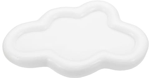PATIKIL Cloud Jewelry Trinket Dish Tray, Gift Tray for Women Candy Cute Tray Holder Ring Earring Necklace Perfume Storage Key Organiser Decorative Plate, White