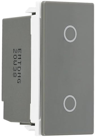 BG EMTDMG Master Touch LED Dimmer Trailing Edge Euro Module Grey Insert