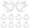 Lnngub 10 Pcs Transparent Rail Buttons,Horizontal Blinds Bottom Rail Ladder Cord Button Plug Blinds Bottom Cover Plugs Blinds Rail Buttons Vertical Blinds Bottom Rail Button Plugs for Mini Blinds
