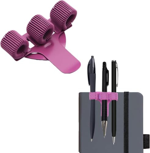 1Stück Krankenschwester Zubehör Edelstahl Stifthalter,Nurse Accessories Clip,Metall Stiftehalter Kasack,Nurse Accessories Clip für Kasack,für Arzt und Krankenschwester Uniform Notizbuch Halter(lila)