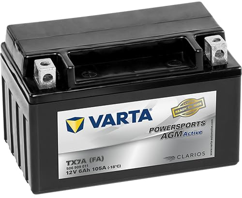 Batterie Moto VARTA Powersports AGM Active TX7A (FA) - 12V 6Ah 105A