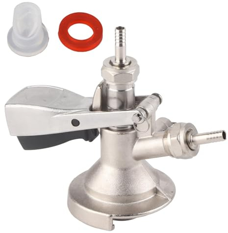 Ein Typ Fass -Koppler, Kegerator -Tap Bierfass Kupplung,Kegverschluss Zapfkopf Edelstahl Bier Brauen Fassbier Fasshähne 304 Edelstahl Bierzapfhahn Fass -Spender -Stecker Bierkuppler Kegerator Teile