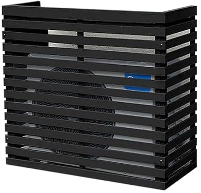 Außensichttafeln, Klimaanlage Bildschirm, Abfallabdeckung, Fest und Stabil, Hohe Belastbarkeit, Klimaanlage, Mehrere Farben(Black,85x35x80cm)
