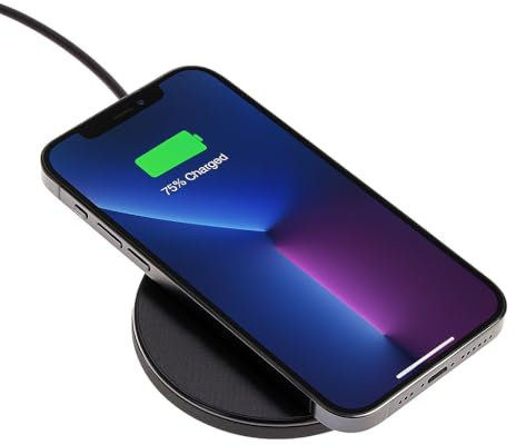 20W Fast Wireless Charging Pad | Qi-Certified Charger for iPhone 16–12, Galaxy S24–S21, Pixel, AirPods | Slim Aluminum Wireless Charger with LED Indicator | USB-C Cable Included