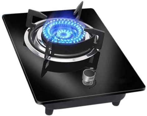 THEGA Gaziniere Gaz - Réchaud À Gaz Portable 5,2 KW, Grand Brûleur Wok À Anneau De Feu, Conversion Gaz/gaz Propane, avec Protection Anti-Extinction, pour Cuisines Domestiques(NG)