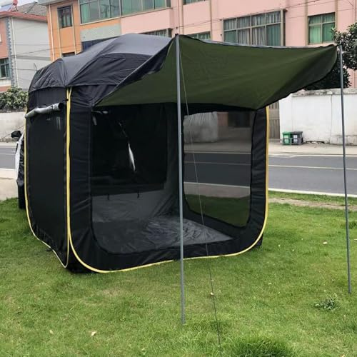 Wasserdichtes SUV Auto Zelt mit Regenschicht und Tragetasche, Easy Pop Up Design für Outdoor Camping und Reisen