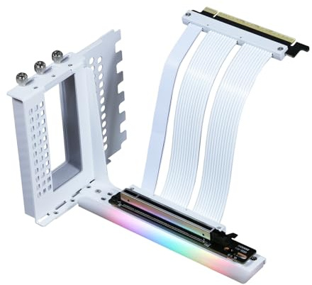 Formulamod V3 Vertical GPU Bracket Kit with PCIe 5.0 x16 Riser Cable | Adjustable (13-17cm) Mount,5V ARGB Sync,Heavy-Duty Steel,90-Degree Gen5 Riser for ATX/MATX,7-Slot Open-PCI Design