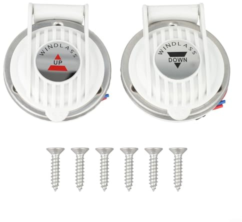 Besttoolifes Boat Anchor Windlass Foot Switch Pair for Marine Up Down Control, 12V 24V Deck Mount Waterproof Switch with Safety Cover for Yacht Anchor Winch