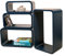 Cube Verstärkte Vielen Farben MDF Retro Design 4er Set Regal Regale Wandregal Deko Würfel CD DVD Lounge LO01 (Graphit)