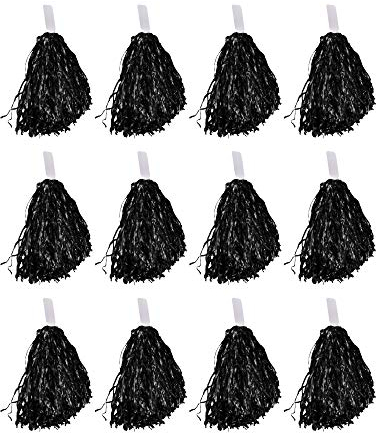 Windy City Novelties - 12er-Pack – Pompons (schwarz)