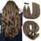 YoungSee Extensions Echthaar Bondings Highlight 55cm Bonding Extensions Echthaar Dunkelbraun Strahnchen Blond Keratin Bondings Echtes Haar Keratin U Tip Extension 50g K Tip Haare #P4/27