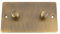 Antique Brass Flat Dimmer 2 Gang 400W (Double Plate)