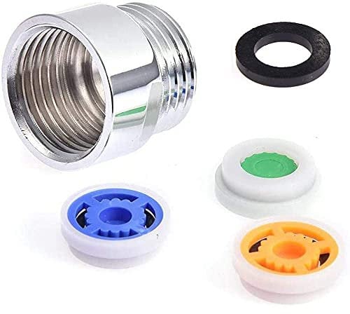 Juliyeh Shower Flow Reducer Limiter Set,Restrictor Shower Flow Regulator Water Saver Universal for Shower, for Hotel, Bathroom, Toilet Silver