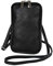AmbraModa GLX17 - Umhängetasche, Handytasche, Echtleder Tasche mit abnehmbarem und verstellbarem Schultergurt, geeignet für Handy bis zu 6,5 Zoll. (Schwarz)