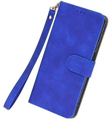 BRAND SET Hülle für Cubot X30 Leder Handyhülle Kunstleder Flip Case mit Sicherer Magnetverschlussverriegelung Handy Lanyard Klappbar Schutzhülle für Cubot X30(Blau)