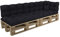POKAR Palettenkissen Palletenauflagen Palettenpolster Palettensofa Palettenmöbel 6er Set: Sitzkissen 120x80 + Rückenlehne 120x40, Schwarz