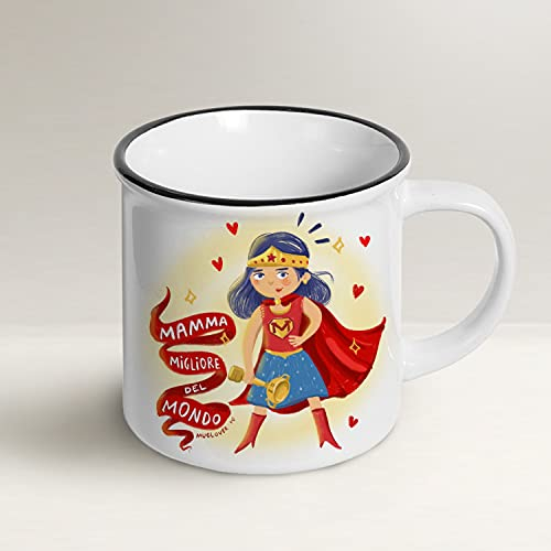 Scratch Lover, Mug Lover – Mejor Mamá del mundo – Taza estilo vintage, idea de regalo con sobre y tarjeta de felicitación y bolsa de organza