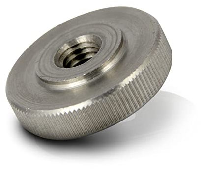 PROTECH 1 Stück Rändelmutter M5 Edelstahl A1 VA rostfreier niedrige Form Mutter DIN 467 Rändel Muttern Gewinde