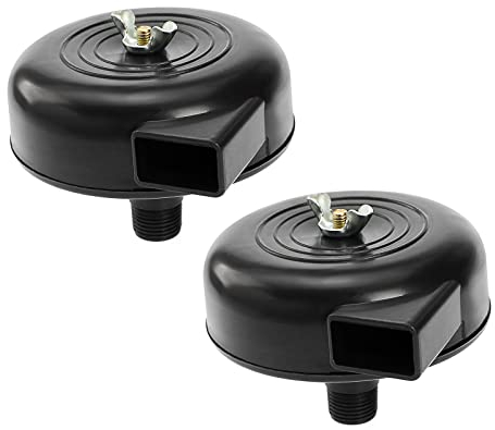 VGOL 2PCS Air Compressor Filter Silencer 16mm 3/8PT Plastic Male Thread Air Compressor Intake Filter Noise Muffler for Blowers Exhaust Systems