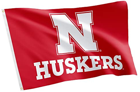 Desert Cactus University of Nebraska Flagge, 100 % Polyester, für drinnen und draußen, 91 x 152 cm (Flagge A)