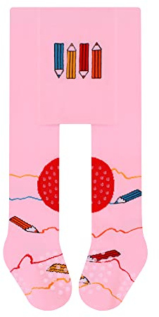 L&K-II 1er Pack Krabbelstrumpfhose Baby Mädchen Jungen Strumpfhose mit ABS Sohle Anti Rutsch Noppen Punkte Tier Herz Motiv 2769G 68-74