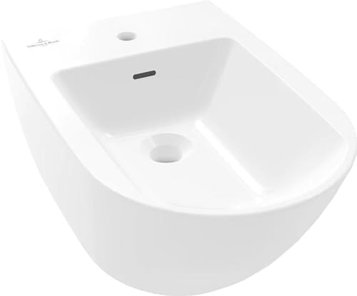 Villeroy & Boch Subway 3.0 Bidet, 375x560 mm, 1 Hahnloch, mit Überlauf, 447000, Farbe: weiß-alpin