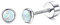 JeryWe G23 Titan Opal Ohrstecker für Damen Mädchen Implantat Grade Opal Kleine Runde Option Schmuck Hypoallergen Ohrringe für Empfindliche Ohren