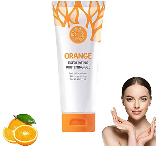 Orange Exfoliating Whitening Gel, Orange Exfoliating Gel Scrub Face Body Skin, Orange Exfoliating Gel Face Whitening, Exfoliate for Face Scrub (1pcs)
