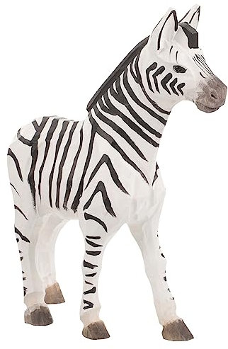 EXCEART Holzschnitzstatue Zebra, Holzfiguren Deko für Büro und Auto