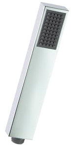 Ramon Soler - Ducha de Mano Rectangular Cromada ABS, 1 Función, Alta Presión, Ahorro de Agua, Diseño Moderno, Ideal para Baño, Fácil Instalación, Accesorio de Ducha Elegante