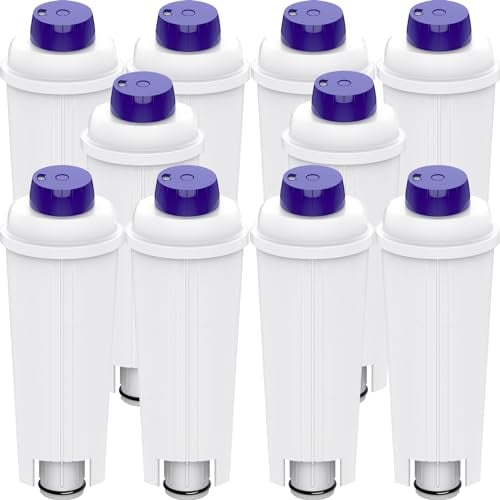 Aiitomg 10 filtros de agua para cafetera DeLonghi, filtro de agua Delonghi Magnifica s DLSC002, máquina portafiltros, Delonghi, filtro de agua para De'Longhi ECAM, ETAM, EC, serie BC