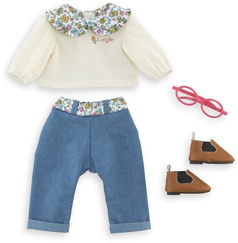 Corolle Chic Outfits Set, 4 Teile, für alle 36cm Ma Ankleidepuppen, ab 4 Jahre