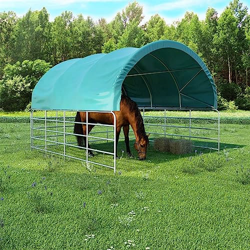 Tenda per Bestiame in PVC 3,7x3,7 m VerdeGazebo Tenda per Feste Gazebo pop-up Tendone per Feste Tenda Adatto per matrimoni, all'aperto, giardino, feste