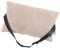 CalmyBEACH Strandkissen gefüllt mit Befestigungsgurt - verstellbares Reisekissen Nackenkissen Kopfkissen für Sonnenliege 32x20cm - Camping Kissen Frottee Bezug 100% Baumwolle (Beige)