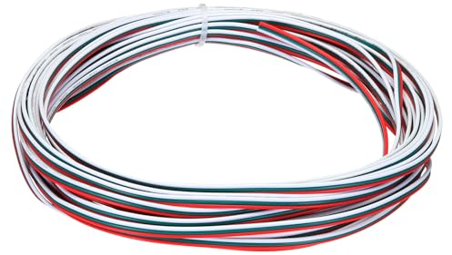 sourcing map 26 Gauge 3 Conductor Electrical Wire Tinned Copper Cable 25FT Flexible Stranded Hook-up Wire for LED Strips Lamps Residential Wiring Car Circuit