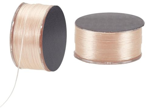 PH PandaHall Filo di perle per semi, 92 m, 0,1 mm, per cuciture in pelle, gioielli di perle, per la creazione di collane