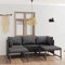 NITCA Lounge Möbel Outdoor 5-TLG Rattan Gartenmöbel Set Garnitur Sitzgruppe Grau Lounge L Form Ecklounge Sofa Terassenmöbel Außen mit Kissen Loungemöbel(2xEckteil+Mittelteil+2xFußstütze)