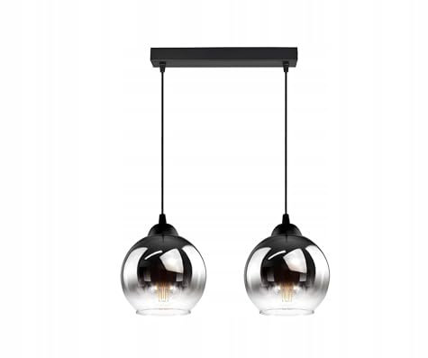 FKL DESIGN Home Deco Deckenlampe Pendellampe Hängelampe Wandlampe Tischlampe Leuchte Pendelleuchte Kugel Schwarz Kupfer Transparent 840