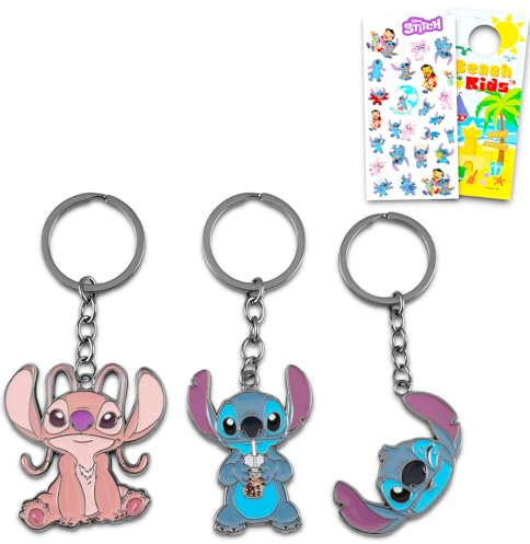 Disney Ensemble de porte-clés Lilo et Stitch – Lot de 3 porte-clés Lilo et Stitch y compris Stitch et Angel Plus, tatouages, plus | Porte-clés Stitch pour filles, Porte-clés Stitch, Stitch Keychains