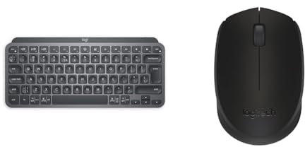 Logitech MX Keys Mini Minimalist Wireless Illuminated Keyboard, Compact, Bluetooth & M171 Wireless Mouse for PC, Mac, Laptop, 2.4 GHz with USB Mini Receiver