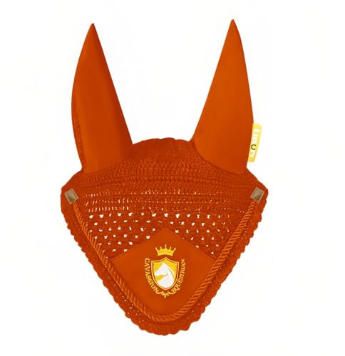 Heimvita Horse Fliegenhaube,Ohrenhaube XL Full (Orange, Full)