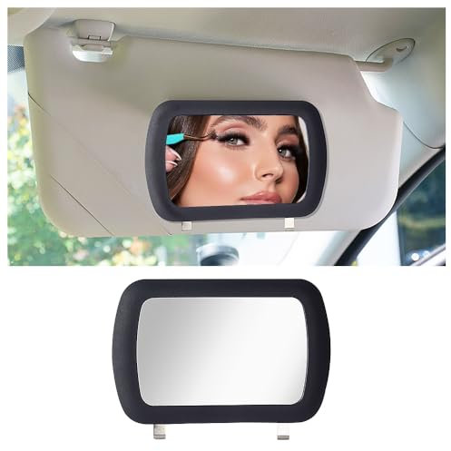 Specchietto Retrovisore Auto per Visiera Solare,HD Specchio Retrovisore Auto Facile da Truccare in Auto,Universale A Clip Specchio Auto Accessori Auto Interno per Auto Camion SUV